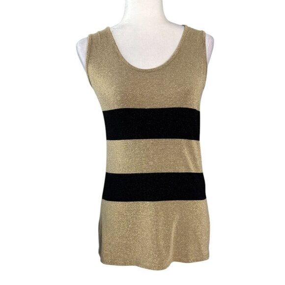 Joseph Ribkoff Knit TWIN SET Metallic Glimmer Waterfall Cardigan Women's Size 8 - Picture 2 of 5